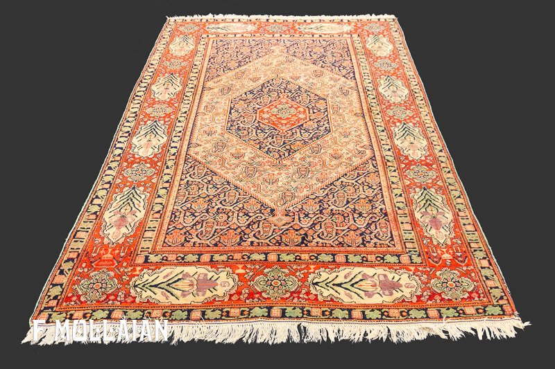 Antique Persian Senneh Warp Silk Rug n°:44748839